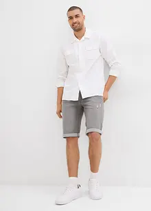 Bermuda elasticizzati in jeans con fondo risvoltato, regular fit, bonprix