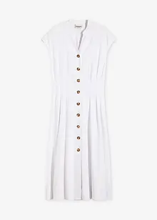 Abito midi in misto lino leggero, bonprix