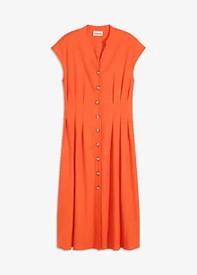 Abito midi in misto lino leggero, bonprix