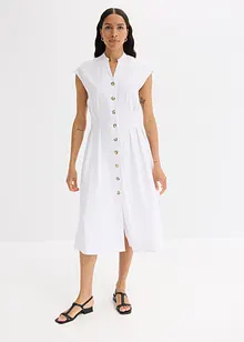 Abito midi in misto lino leggero, bonprix
