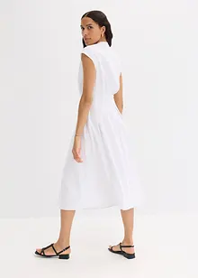 Abito midi in misto lino leggero, bonprix