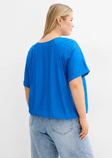 Blusa a maniche corte in misto viscosa morbido, bonprix