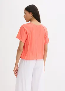 Blusa a maniche corte in misto viscosa morbido, bonprix