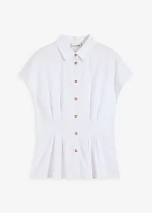 Blusa a maniche corte in misto lino fresco e leggero, bonprix