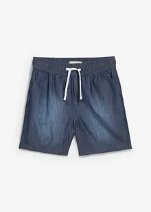 Pantaloncini di jeans con cinta elastica in cotone biologico, regular fit, bonprix