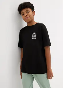 T-shirt in cotone biologico con stampa dietro, bonprix