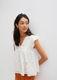 Blusa con pizzo, bonprix