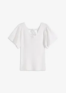 Maglia a costine con maniche corte ad aletta, bonprix