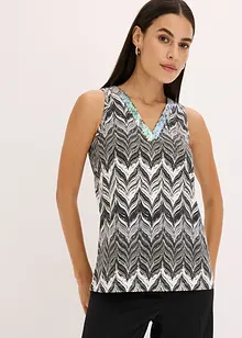 Top con paillettes, bonprix