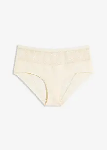 Culotte a vita alta laser cut con pizzo delicato, bonprix
