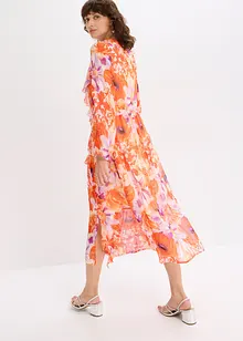 Abito di chiffon con volant, bonprix