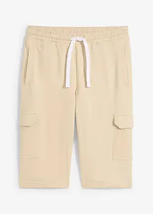 Bermuda in felpa di puro cotone biologico con tasche cargo, bonprix