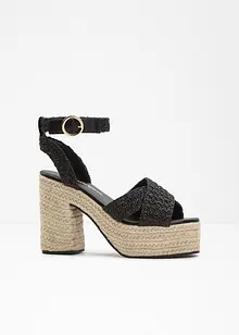 Sandali con tacco e plateau, bonprix