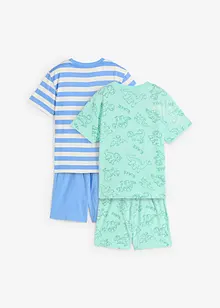 Pigiama estivo in puro cotone biologico (set 4 pezzi), bonprix