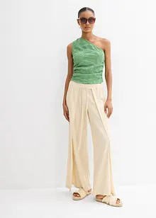 Top monospalla con effetto strutturato, bonprix