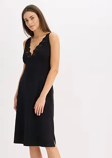 Camicia da notte con spalline sottili e scollatura con pizzo, bonprix