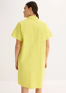 Abito largo in cotone con piega, bonprix