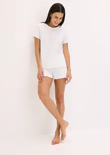 Pigiama estivo in jersey pointoille, bonprix