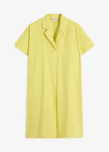 Abito largo in cotone con piega, bonprix