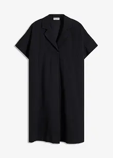 Abito largo in cotone con piega, bonprix