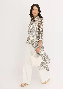 Camicia lunga in chiffon, bonprix