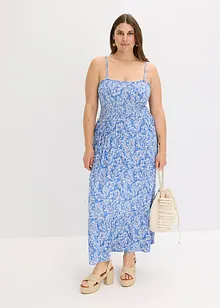 Abito con spalline e corpino lavorato a punto smock, bonprix