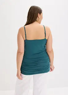Top con spalline sottili e arricciature, bonprix