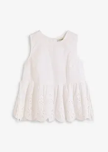 Top con spacco e ricami traforati, bonprix