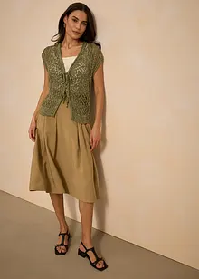 Cardigan traforato con viscosa, bonprix