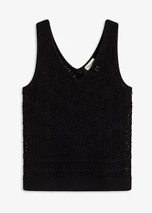 Top in maglia traforato, bonprix