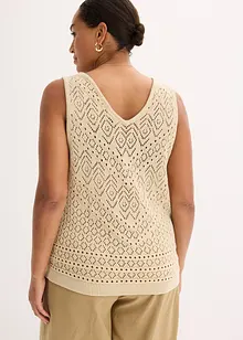 Top in maglia traforato, bonprix