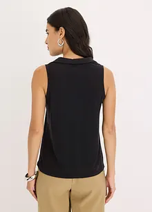 Top stile polo in piquet di viscosa, bonprix