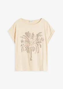 Maglia in cotone con borchiette applicate, bonprix