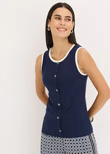 Top in jersey con bordi a contrasto, bonprix
