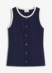 Top in jersey con bordi a contrasto, bonprix