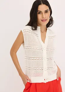 Cardigan traforato a maniche corte, bonprix