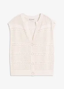 Cardigan traforato a maniche corte, bonprix