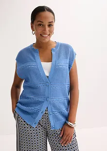 Cardigan traforato a maniche corte, bonprix