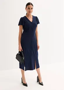 Abito in maglina con spacco, bonprix