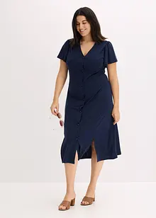Abito in maglina con spacco, bonprix