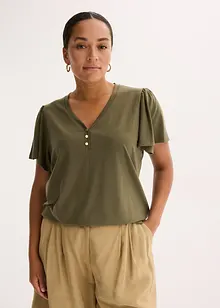 Maglia in viscosa con bottoni, bonprix