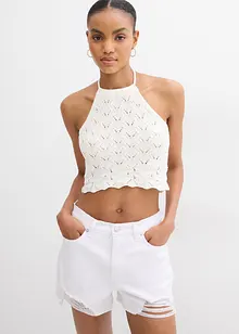 Top in maglia con scollo all'americana, bonprix
