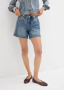 Shorts di jeans low stretch, vita media, bonprix