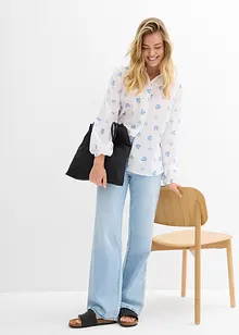 Blusa oversize in puro cotone, bonprix