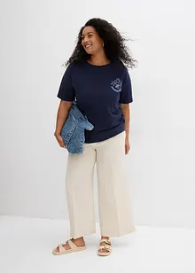 Maglia taglio boxy in puro cotone, bonprix