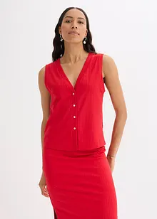 Gilet effetto maglia a coste, bonprix