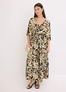Abito lungo in viscosa fluente con paillettes, bonprix