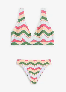 Bikini a bustier con scollatura a V (set 2 pezzi), bonprix