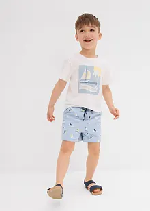 T-shirt e pantaloncini in puro cotone biologico (set 2 pezzi), bonprix