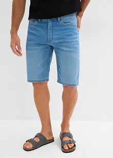 Bermuda di jeans in felpa, slim fit (pacco da 2), bonprix